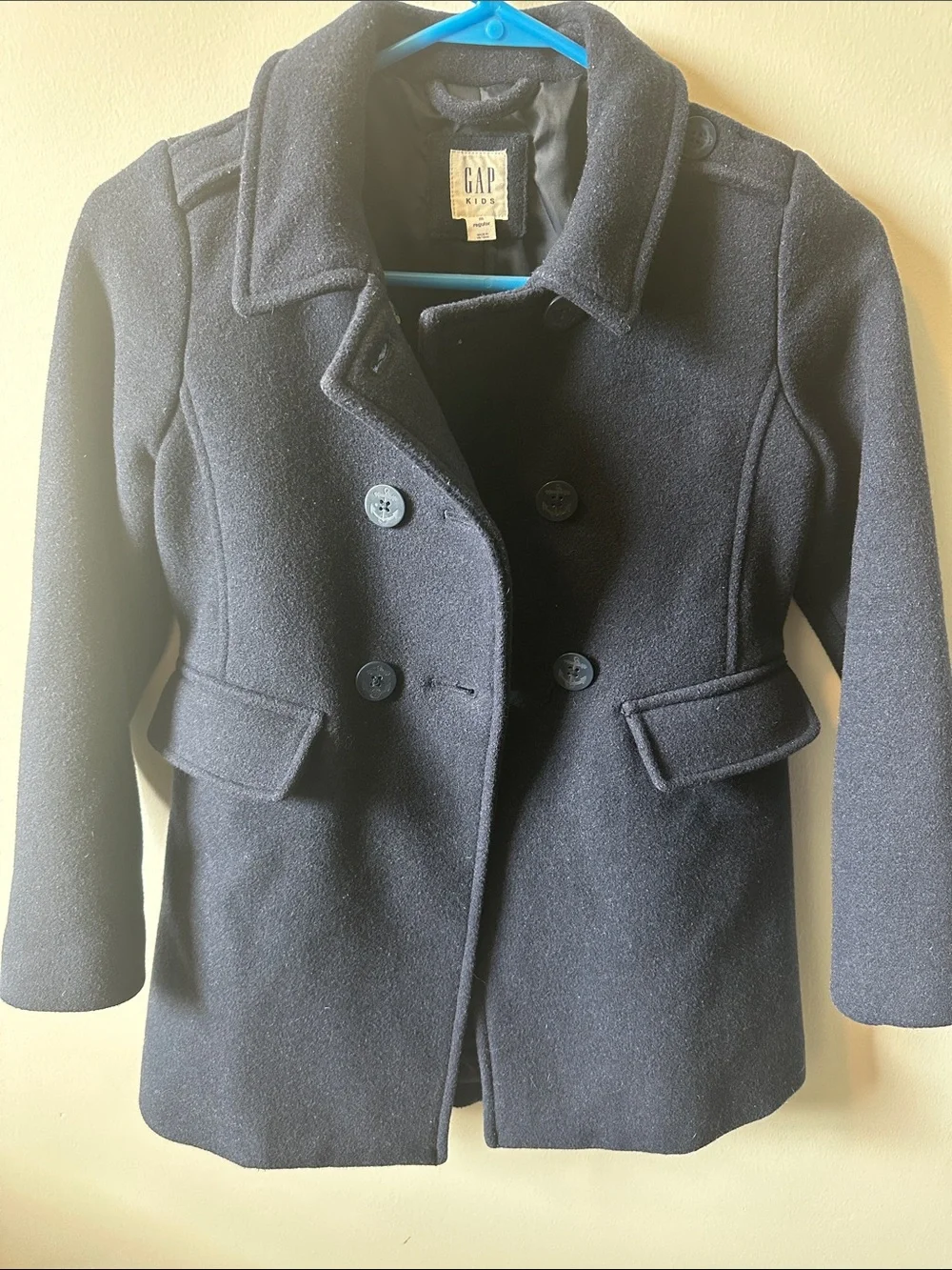 GAP Kids Dark Navy Double-Breasted Peacoat